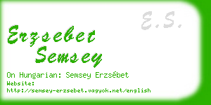 erzsebet semsey business card