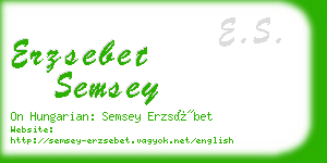 erzsebet semsey business card